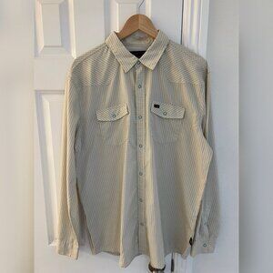 Howler Bros H Bar B Tech Long Sleeve Gingham Mesh Lining Collared Shirt Size L